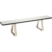 Global Industrial Locker Room Bench, Laminate with Steel Trapezoid Legs, 72"W x 12"D x 17"H