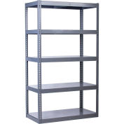 Global Industrial 5 Shelf, High Capacity Boltless Shelving, Steel deck, 48"W x 36"D x 72"H