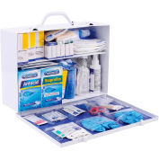 Global Industrial First Aid Kit, 50-75 Person, ANSI Compliant, 2-Shelf Steel Cabinet