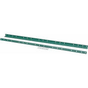 Global Industrial 5' Guide Rail Kit for Roller Conveyors, 2"H, 12 Gauge Steel