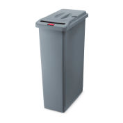 Rubbermaid Commercial Products Slim Jim Confidential Document Container, Plastic, Gray