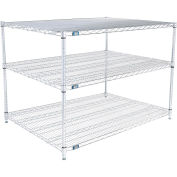 Global Industrial 3 Shelf, Chrome Wire Shelving Unit, Starter, 48"W x 30"D x 34"H