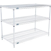 Global Industrial 3 Shelf, Chrome Wire Shelving Unit, Starter, 48"W x 24"D x 34"H