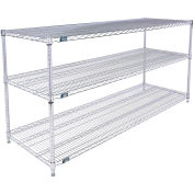 Global Industrial 3 Shelf, Chrome Wire Shelving Unit, Starter, 72"W x 21"D x 34"H
