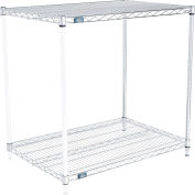 Global Industrial 2 Shelf, Chrome Wire Shelving Unit, Add On, 36"W x 24"D x 34"H