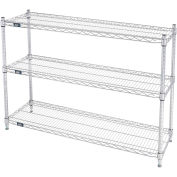 Global Industrial 3 Shelf, Chrome Wire Shelving Unit, Starter, 48"W x 12"D x 34"H