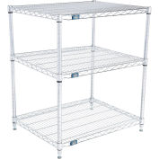 Global Industrial 3 Shelf, Chrome Wire Shelving Unit, Starter, 30"W x 24"D x 34"H