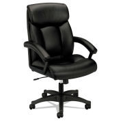 HON HVL151 Executive High-Back Chair, Supports 250 lb, 17-3/4" to 21-1/2" Seat Height, Black