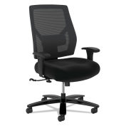 HON Crio Big and Tall Mid-Back Task Chair, Supports to 450 lb, 18" to 22" Seat Height, Black