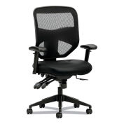 HON Prominent Mesh High-Back Task Chair, Supports to 250 lb, 17" to 21" Seat Height, Black