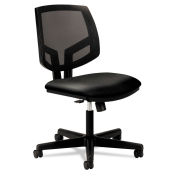 HON Volt Mesh Back Leather Task Chair with Synchro-Tilt, 18-1/8" to 22-3/8" Seat Height, Black