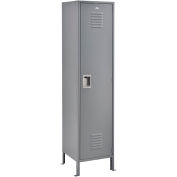 Global Industrial Infinity 1-Tier 1 Door Locker, 18"W x 21"D x 78"H, Gray, Unassembled