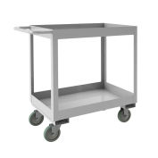 Durham Mfg® Stock Cart w/ 2 Shelves, Stainless Steel, 1200 lb. Capacity, 36"L x 18-1/8"W x 35"H