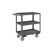 Durham Mfg® Rolling Service Cart w/ 3 Shelves, 1200 lb. Cap., 36-1/4"L x 18-1/4"W x 37-5/8"H