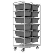 Durham Mfg® Tub Rack Cart, Stainless Steel, 1200 lb. Capacity, 26"L x 36-3/4"W x 73-3/4"H