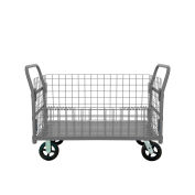 Durham Mfg® Wire Cart, Steel, 2000 lb. Capacity, 55-1/4"L x 30"W x 38-1/4"H