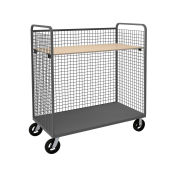 Durham Mfg® Wire Cart w/ 2 Shelves, Steel, 1600 lb. Capacity, 60"L x 30"W x 68-9/16"H