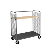 Durham Mfg® Wire Cart w/ Shelf Holder, Steel, 1600 lb. Capacity, 60"L x 30"W x 68-9/16"H