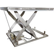 Global Industrial Stainless Steel Power Scissor Lift Table, 72" x 48", 3300 Lb Cap.