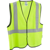 Global Industrial Hi-Vis Class 2 Safety Vest, Solid Polyester, Lime, L/XL