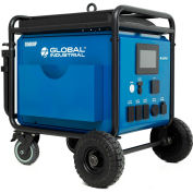 Global Industrial Portable Power Station, 5000W, LiFePO4 Lithium Battery 5120WH