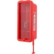 Global Industrial Plastic Fire Extinguisher Cabinet, Fits 2-1/2 - 5 lbs., Red