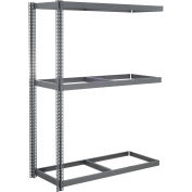 Global Industrial 3 Shelf, Heavy Duty Boltless Shelving, Add On, 60"W x 36"D x 60"H, No Deck
