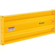 Global Industrial Steel Guard Rail, 3-Rib, 4'L, Yellow