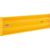 Global Industrial Steel Guard Rail, 3-Rib, 6'L, Yellow