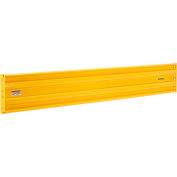 Global Industrial Steel Guard Rail, 3-Rib, 10'L, Yellow