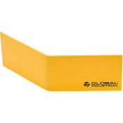 Global Industrial Safety Floor Curb, Heavy-Duty, 45° Corner, 3/8'' Thick, Yellow