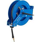 Global Industrial Spring Retractable Steel Hose Reel w/ 1/2" x 50'L Hose, 300 PSI