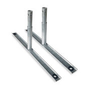 Global Industrial Flat Barrier Feet for Crowd Control Barrier, Galvanized, 2/Pack
