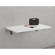 Global Industrial Folding Wall Mount Workbench, 48 x 24", 5/8" Plastic Laminate Top