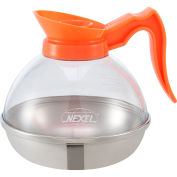 Global Industrial Nexel Plastic Decanter, 64 oz, Orange Handle