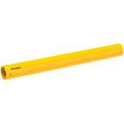 Global Industrial Plastic Guard Rail, 6'L x 6" Dia., Yellow