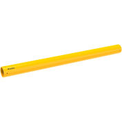 Global Industrial Plastic Guard Rail, 8'L x 6" Dia., Yellow