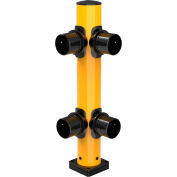 Global Industrial Corner Post for Plastic Guard Rails, 42"H, Yellow