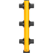 Global Industrial Middle Post for Plastic Guard Rails, 60"H, Yellow
