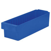 Akro-Mils Dividable Akrodrawer, 17-5/8"W x 5-9/16"D x 4-5/8"H, Blue - Pkg Qty 6