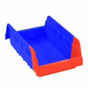 Akro-Mils Indicator®, Double Hopper Plastic Shelf Bin, 6-3/4 x 11-5/8 x 4 - Pkg Qty 12