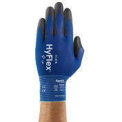 Ansell HyFlex® Light Weight Gloves, Black PU Palm Coat, Size 10, 1 Pair - Pkg Qty 12