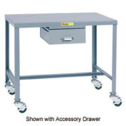 Mobile Steel Top Machine Table - 24 x 36 x 36