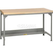 Maple Butcher Block Welded Workbench, Fixed Height, 30" x 72"