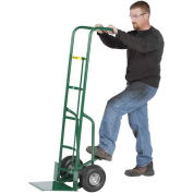 60" Tall Hand Truck with Foot Kick, 10" Pneumatic