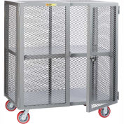 LITTLE GIANT Mobile Storage Locker, Adjustable Shelf, 24 x 48, Poly Whls