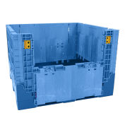 Heavy-Duty Collapsible Bulk Containers, 48"Wx45"Lx34"H, Blue