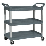 Rubbermaid Xtra™ Carts, 40-3/4"W x 20"D Shelf, Aluminum Uprights, Gray
