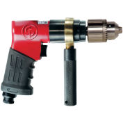 Chicago Pneumatic 1/2" Pistol Air Drill, 0.37 HP, 800 RPM, 6 CFM, Reversible, 90 PSI
