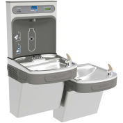 EZH2O Water Refilling Station, Wall Mount, Bi-Level, W/Filter, Stainless Steel